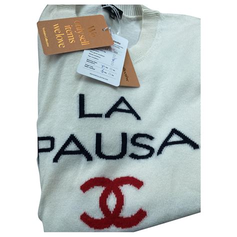 maglia chanel la pausa prezzo|Chanel La Pausa Crema Cachemire ref.205618 .